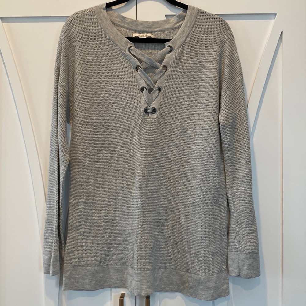 American Eagle waffle knit sweater